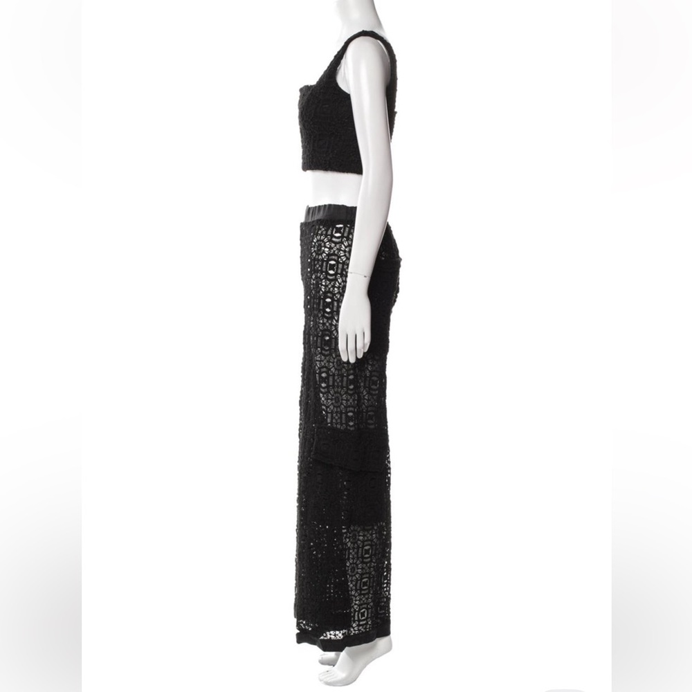 Agua Bendita Lace Two-Piece Pant Set – Black – Size XS - Picture 2 of 4